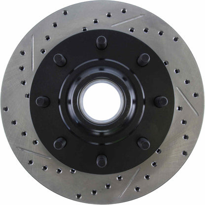 StopTech Sport Drilled/Slotted Brake Rotor; Front Right
