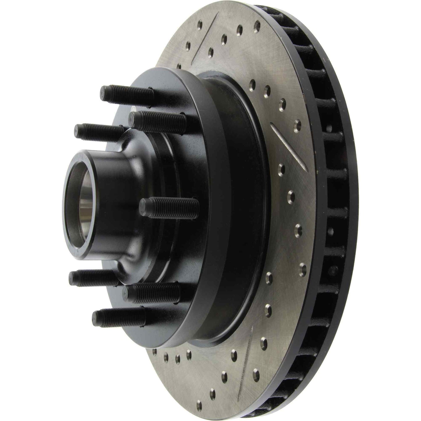 StopTech Sport Drilled/Slotted Brake Rotor; Front Right