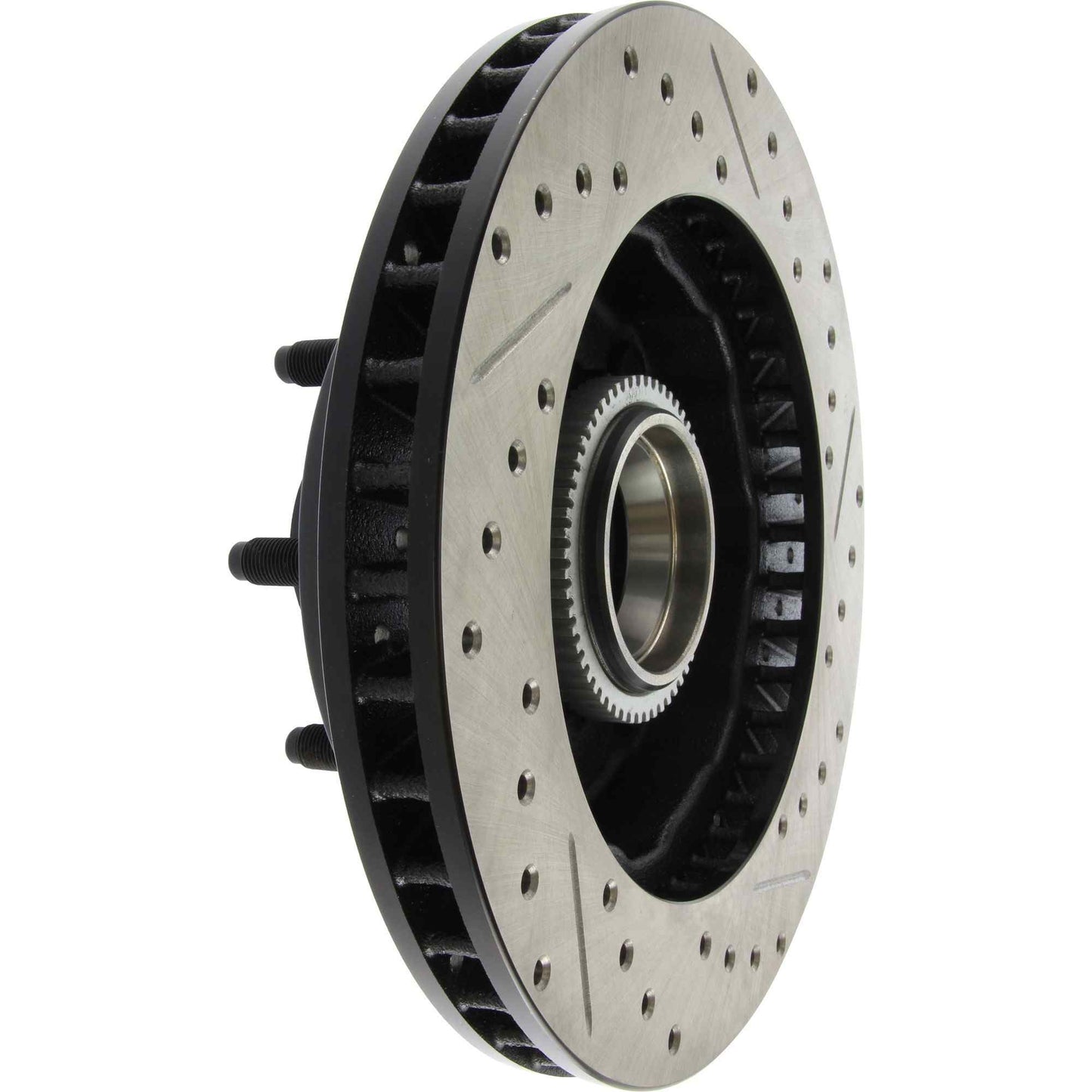 StopTech Sport Drilled/Slotted Brake Rotor; Front Right