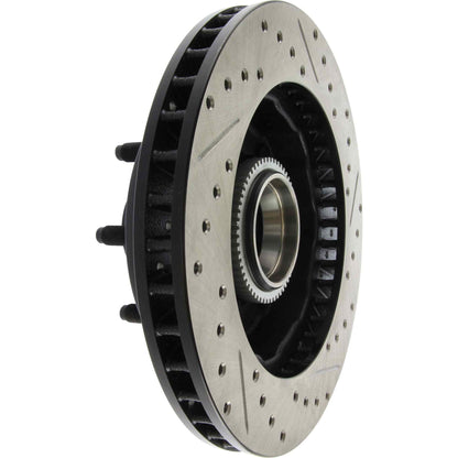 StopTech Sport Drilled/Slotted Brake Rotor; Front Right