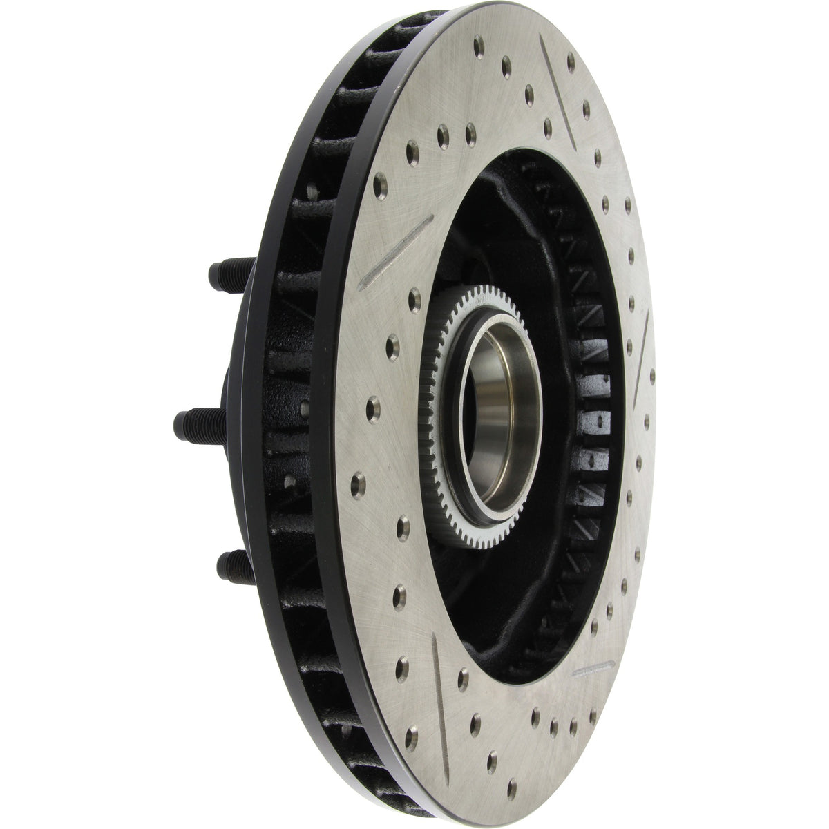 StopTech Sport Drilled/Slotted Brake Rotor; Front Right