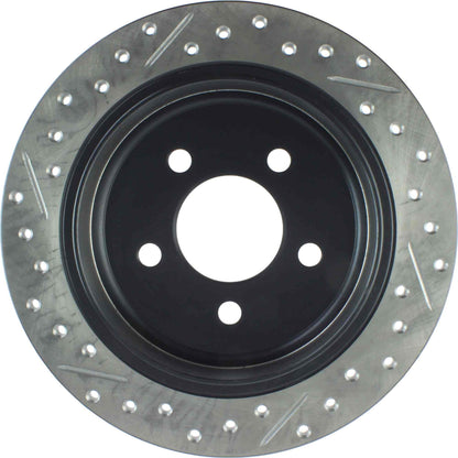StopTech Sport Drilled/Slotted Brake Rotor; Rear Left