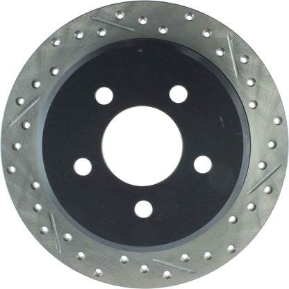 StopTech Sport Drilled/Slotted Brake Rotor; Rear Left