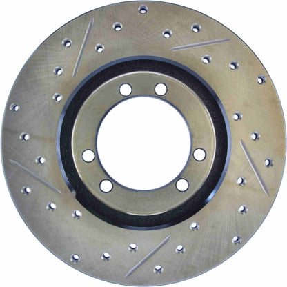 StopTech Sport Drilled/Slotted Brake Rotor;Front And Rear Left