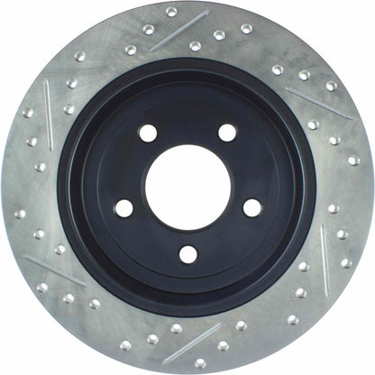 StopTech Sport Drilled/Slotted Brake Rotor; Rear Left