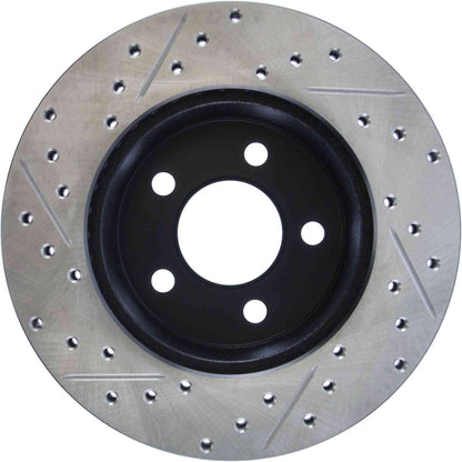 StopTech Sport Drilled/Slotted Brake Rotor; Front Left