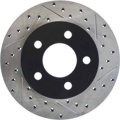 StopTech Sport Drilled/Slotted Brake Rotor; Front Left
