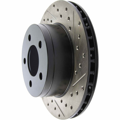 StopTech Sport Drilled/Slotted Brake Rotor; Front Left