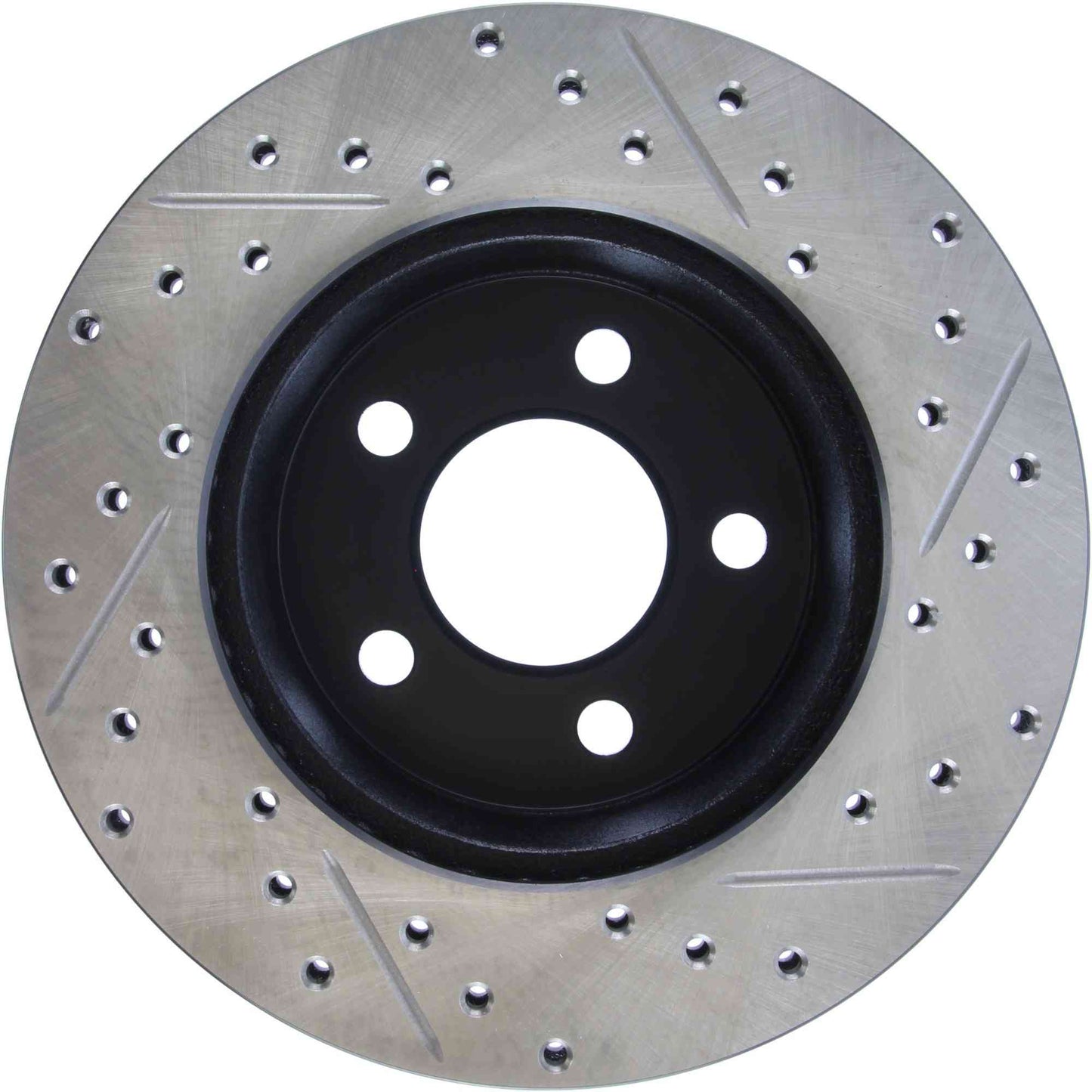 StopTech Sport Drilled/Slotted Brake Rotor; Front Right