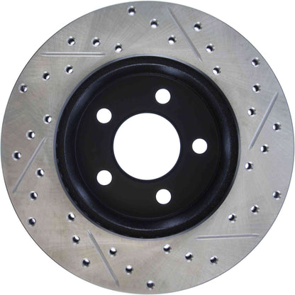 StopTech Sport Drilled/Slotted Brake Rotor; Front Right