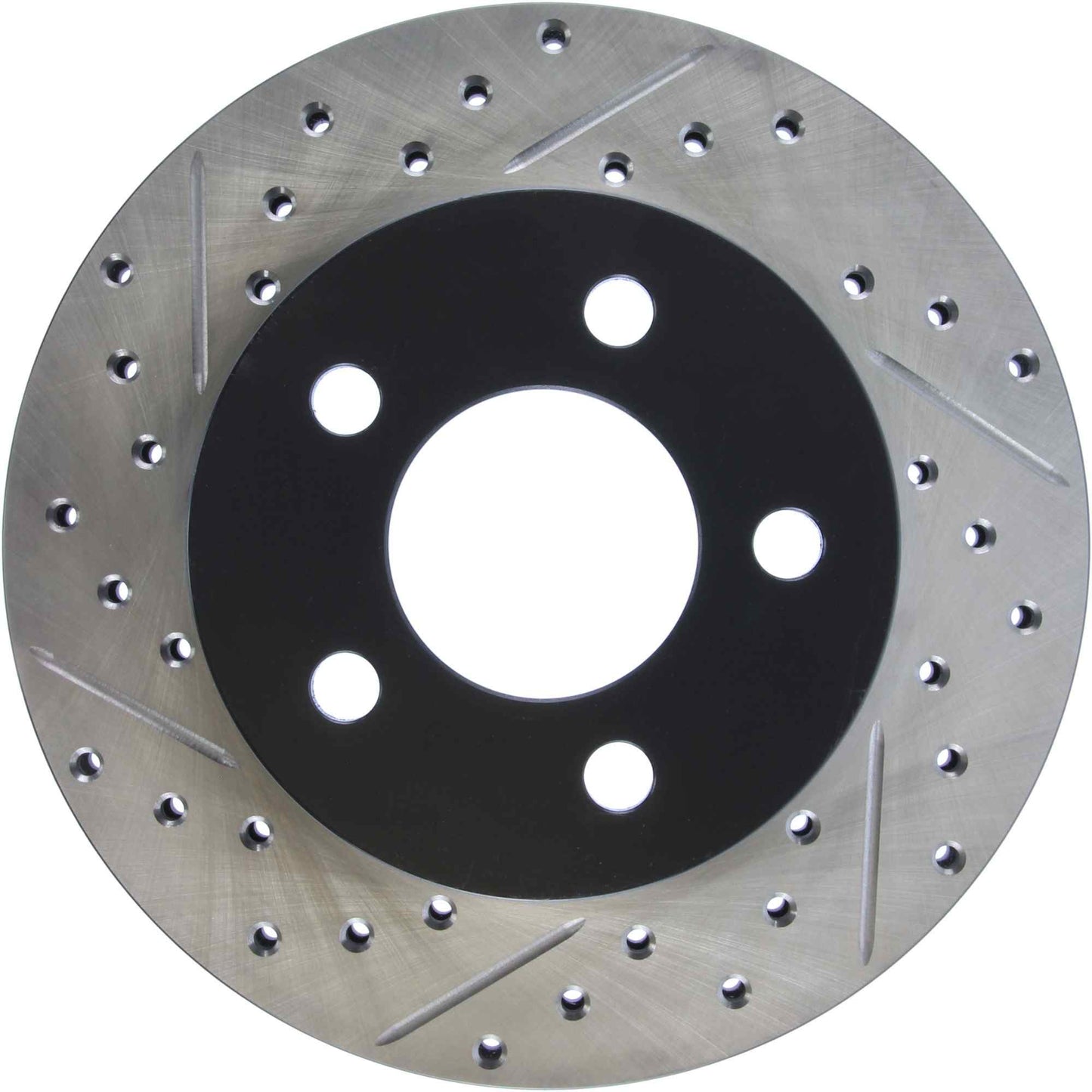 StopTech Sport Drilled/Slotted Brake Rotor; Front Right