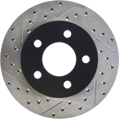StopTech Sport Drilled/Slotted Brake Rotor; Front Right