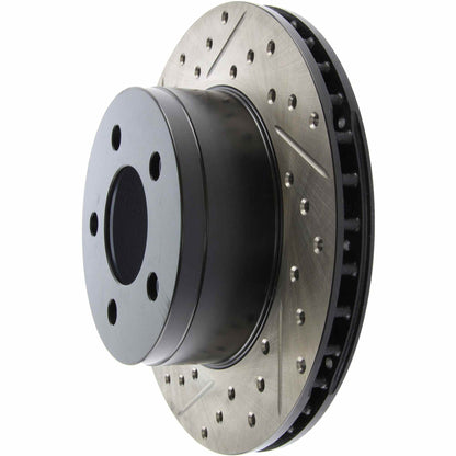 StopTech Sport Drilled/Slotted Brake Rotor; Front Right