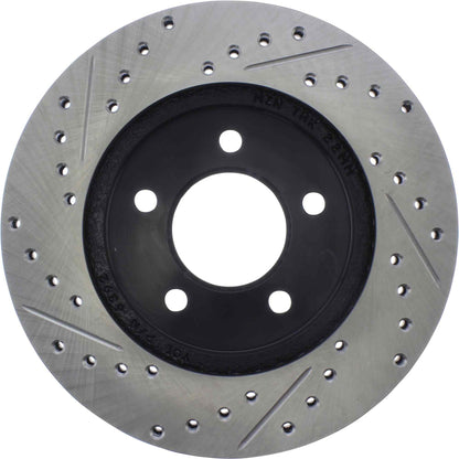 StopTech Sport Drilled/Slotted Brake Rotor; Front Left