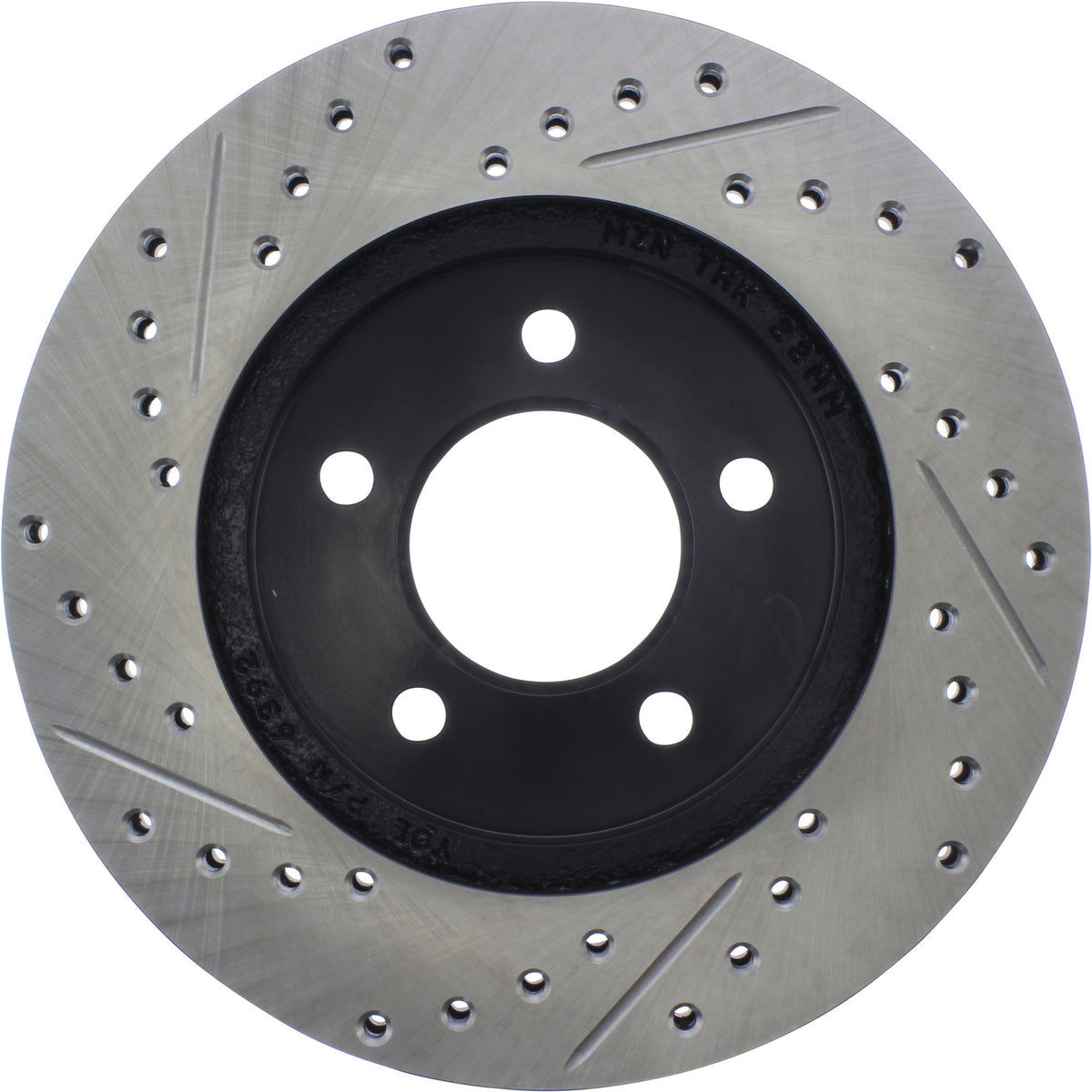 StopTech Sport Drilled/Slotted Brake Rotor; Front Left