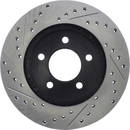 StopTech Sport Drilled/Slotted Brake Rotor; Front Left