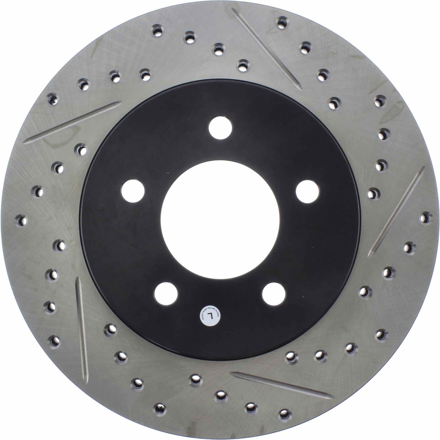 StopTech Sport Drilled/Slotted Brake Rotor; Front Left