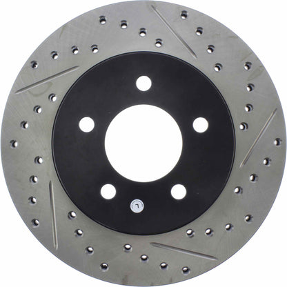 StopTech Sport Drilled/Slotted Brake Rotor; Front Left