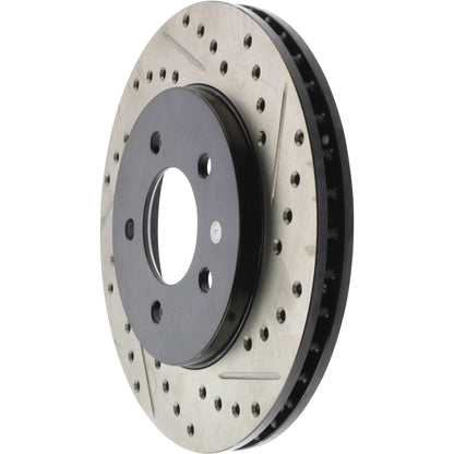 StopTech Sport Drilled/Slotted Brake Rotor; Front Left