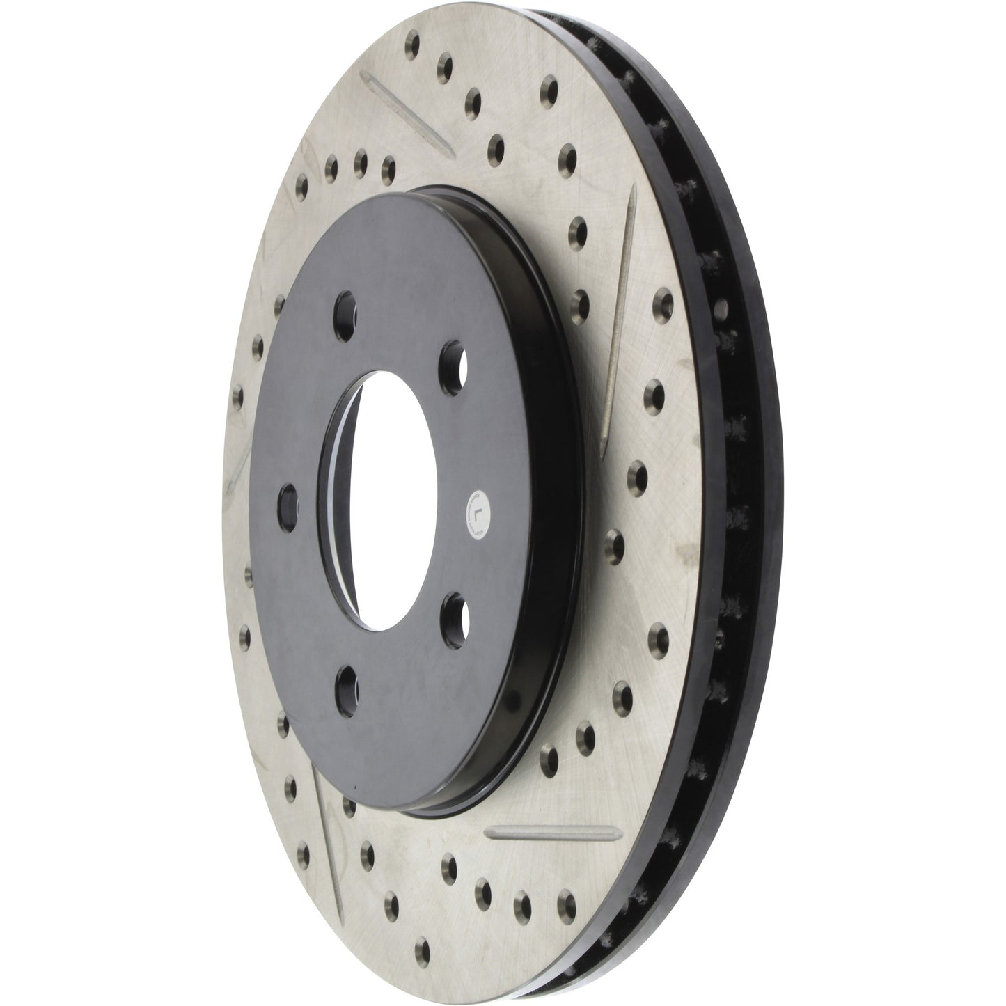 StopTech Sport Drilled/Slotted Brake Rotor; Front Left