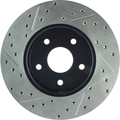 StopTech Sport Drilled/Slotted Brake Rotor; Front Left