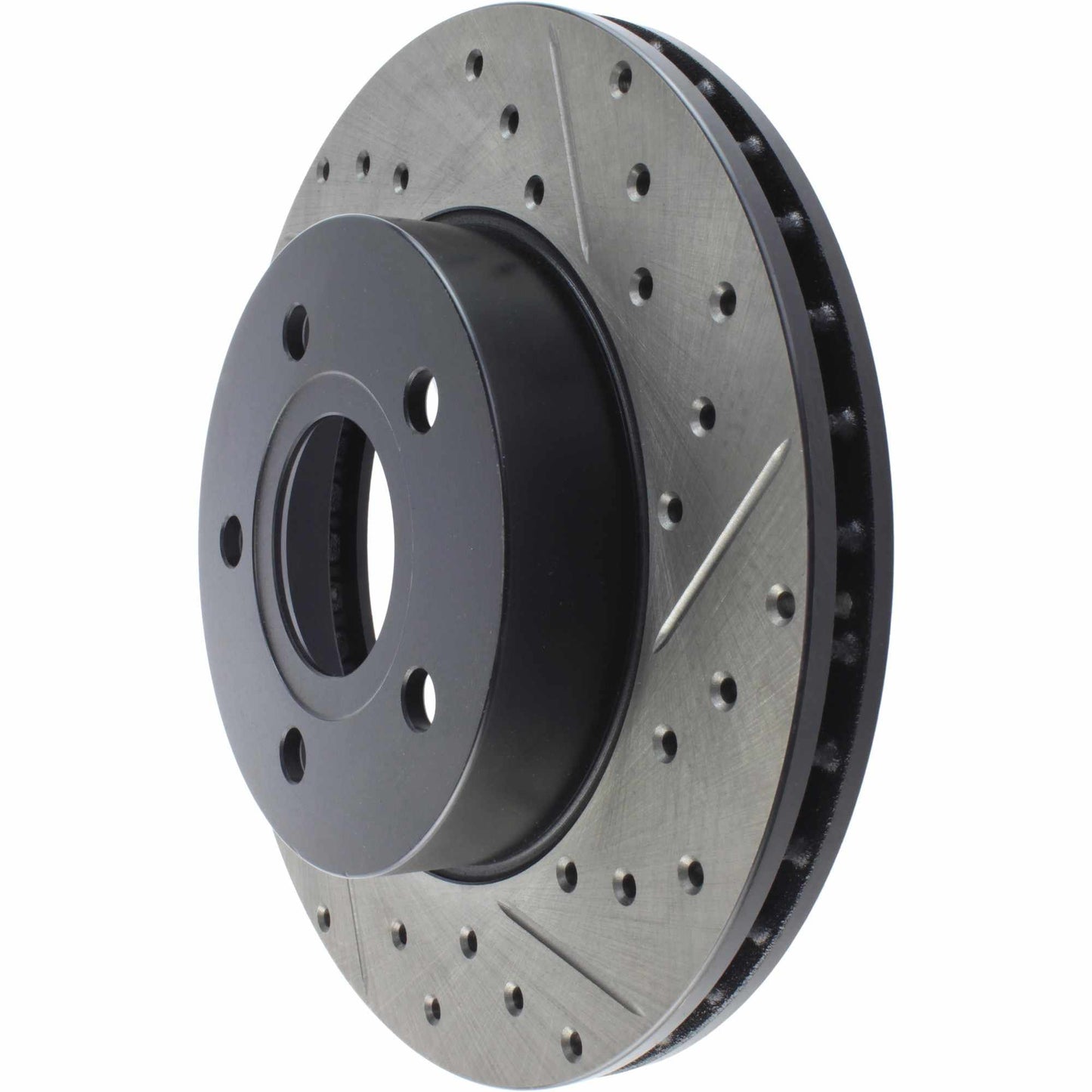 StopTech Sport Drilled/Slotted Brake Rotor; Front Left
