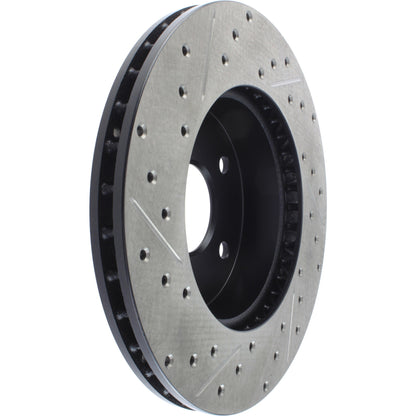 StopTech Sport Drilled/Slotted Brake Rotor; Front Left