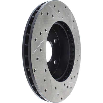 StopTech Sport Drilled/Slotted Brake Rotor; Front Right