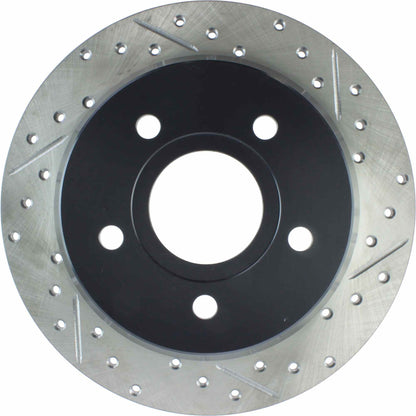 StopTech Sport Drilled/Slotted Brake Rotor; Rear Left