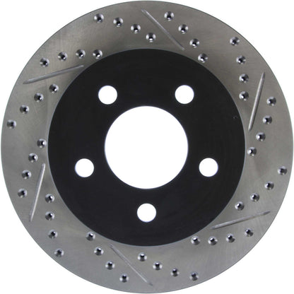 StopTech Sport Drilled/Slotted Brake Rotor; Front Left