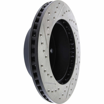 StopTech Sport Drilled/Slotted Brake Rotor; Front Left