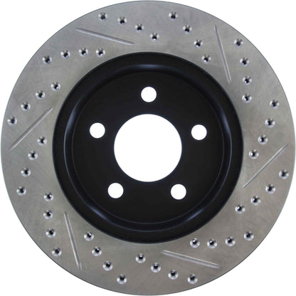 StopTech Sport Drilled/Slotted Brake Rotor; Front Right