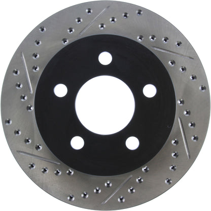 StopTech Sport Drilled/Slotted Brake Rotor; Front Right