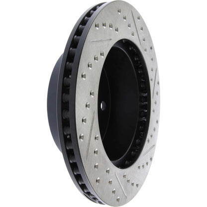 StopTech Sport Drilled/Slotted Brake Rotor; Front Right