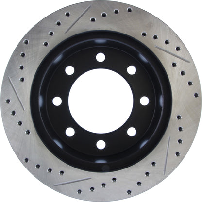 StopTech Sport Drilled/Slotted Brake Rotor; Front Left