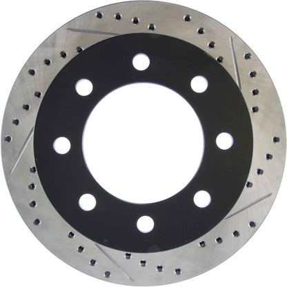 StopTech Sport Drilled/Slotted Brake Rotor; Front Left