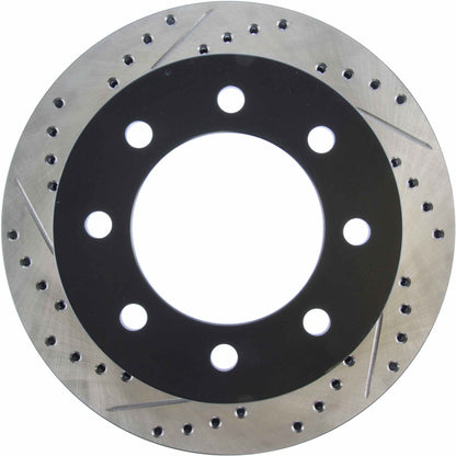 StopTech Sport Drilled/Slotted Brake Rotor; Front Right