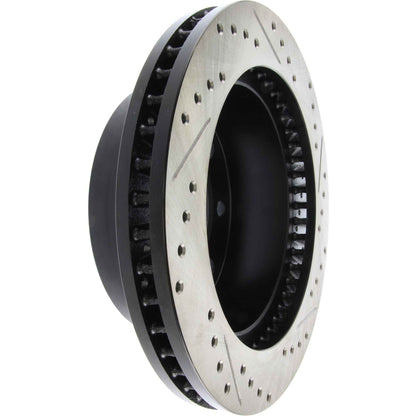 StopTech Sport Drilled/Slotted Brake Rotor; Front Right