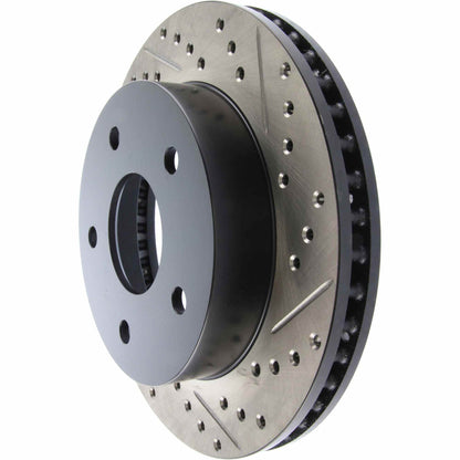 StopTech Sport Drilled/Slotted Brake Rotor; Front Left