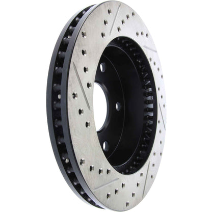 StopTech Sport Drilled/Slotted Brake Rotor; Front Left