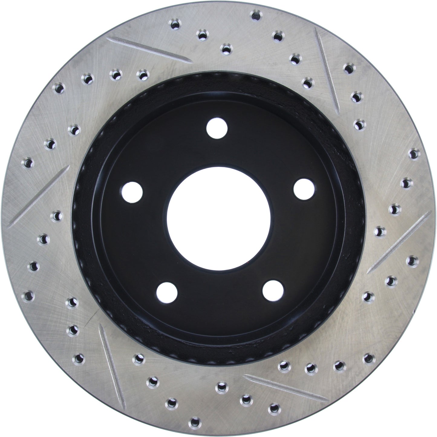 StopTech Sport Drilled/Slotted Brake Rotor; Front Right