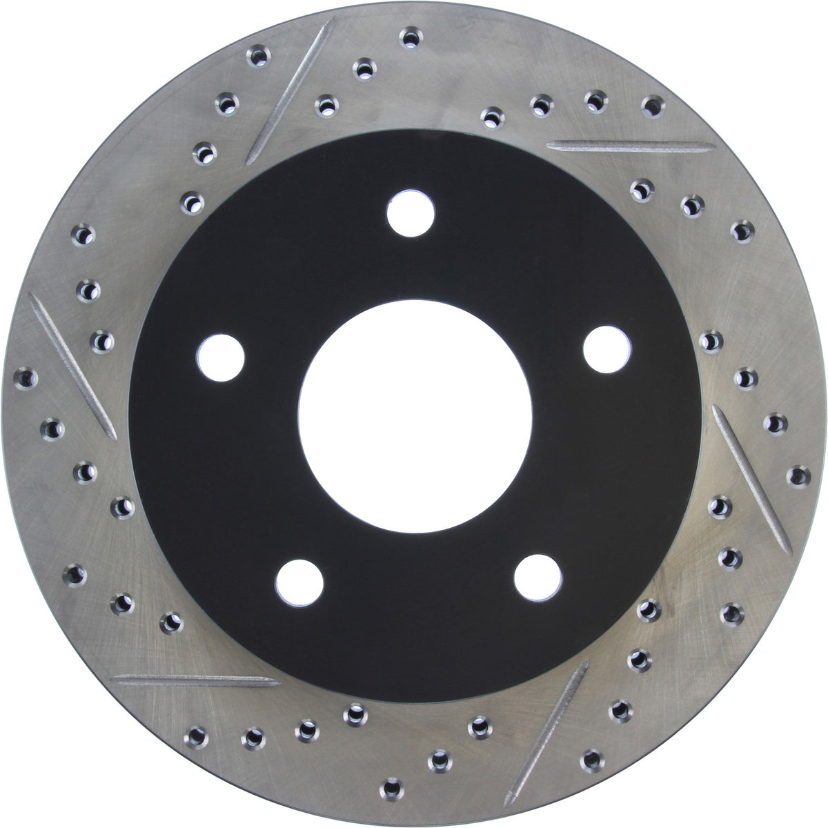 StopTech Sport Drilled/Slotted Brake Rotor; Front Right