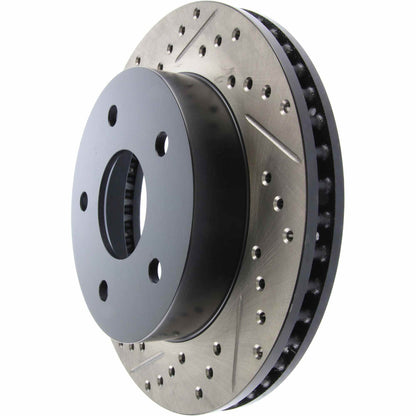 StopTech Sport Drilled/Slotted Brake Rotor; Front Right