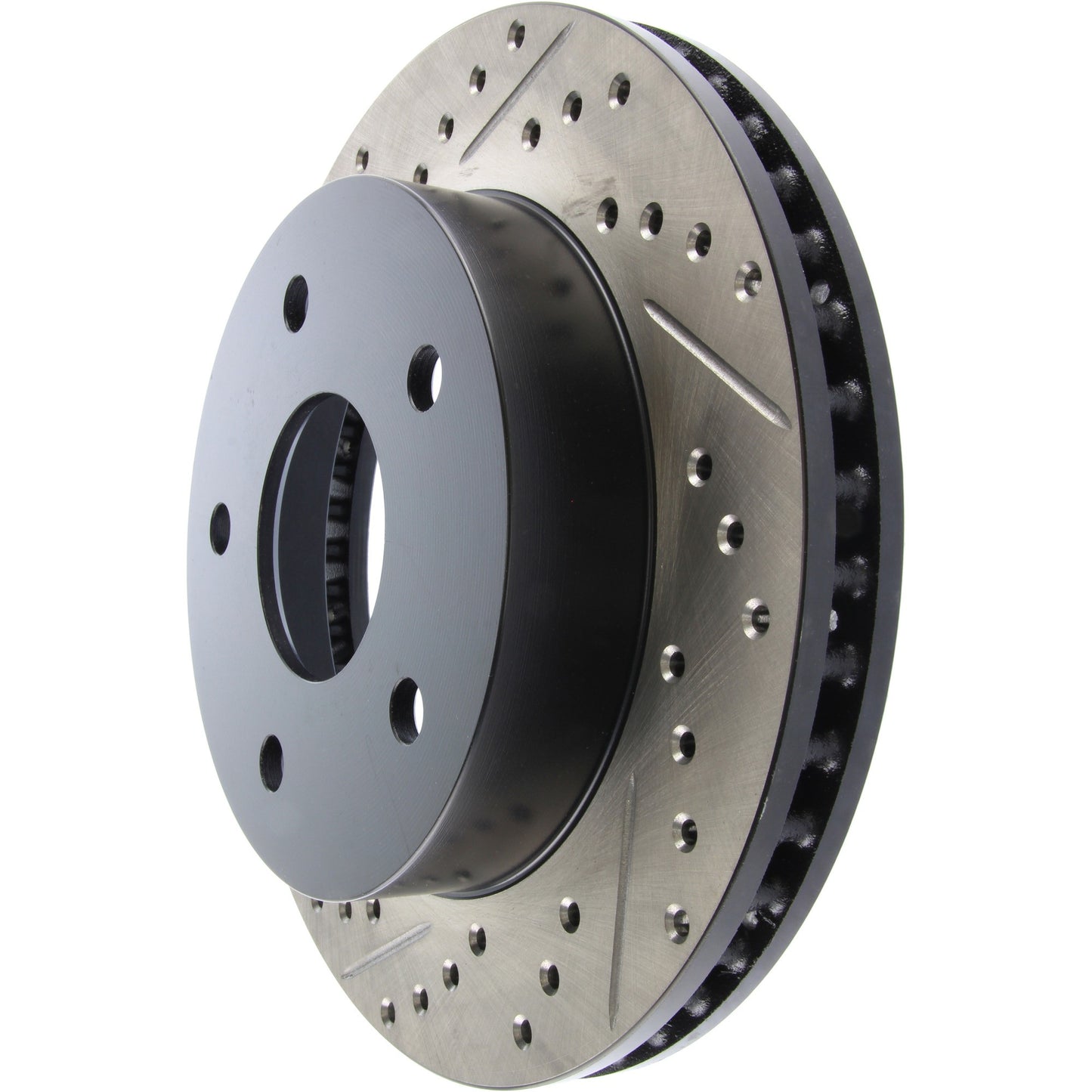 StopTech Sport Drilled/Slotted Brake Rotor; Front Right