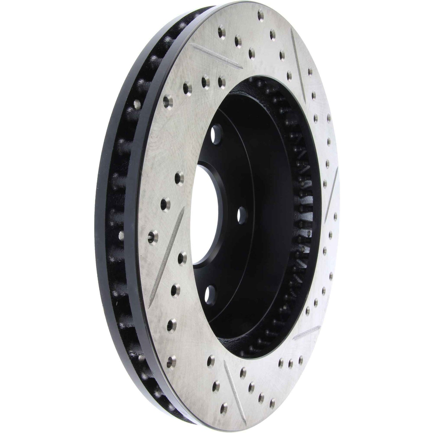 StopTech Sport Drilled/Slotted Brake Rotor; Front Right