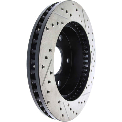StopTech Sport Drilled/Slotted Brake Rotor; Front Right