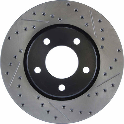 StopTech Sport Drilled/Slotted Brake Rotor; Front Left