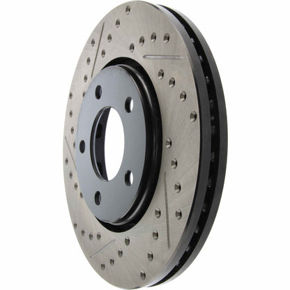 StopTech Sport Drilled/Slotted Brake Rotor; Front Right