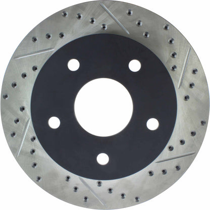 StopTech Sport Drilled/Slotted Brake Rotor; Front Left