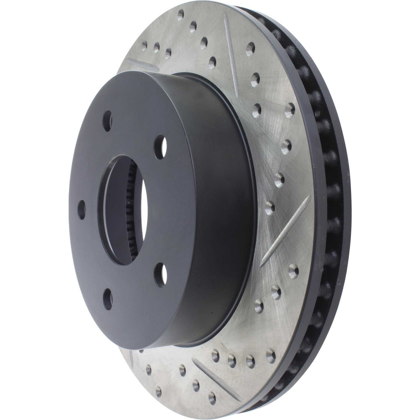 StopTech Sport Drilled/Slotted Brake Rotor; Front Left
